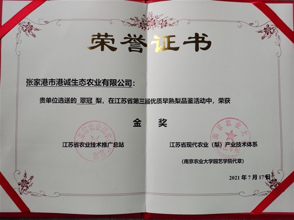 榮譽(yù)證書